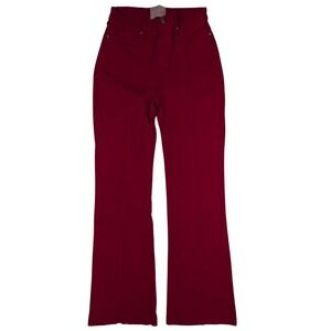 Revice Denim Venus Flare Jeans Red Mars Bars 32 "Peekaboo" back Made in USA